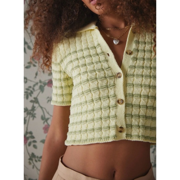 Urban Outfitters Kimchi Blue Oliver Button-Down Polo Sweater - Picture 14 of 16